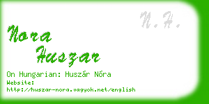 nora huszar business card