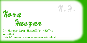 nora huszar business card